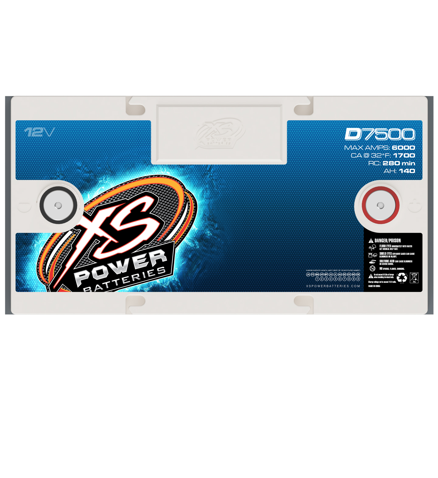 thumbnail image 2 of XS Power D6500 12V AGM Battery – Group 65 – 3900A Max – 4000W For Car Audio 2 of 6