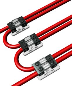 KnuKonceptz 0/4 Gauge Fused Battery Terminal Pair – Compression Style With 300A Inline Fuse Holder