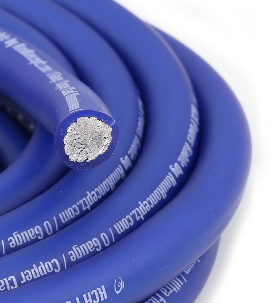 1/0 AWG 0 Gauge Blue Power/Ground Cable Wire - 25 Feet High Performance Flex