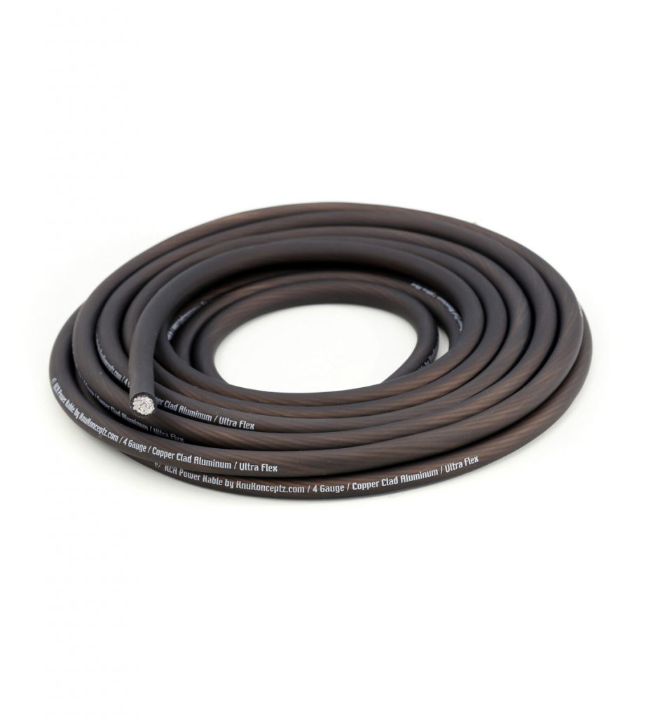 KnuKonceptz KCA Kable 4 gauge Ultra Fleks Black CCA Power / Ground ...